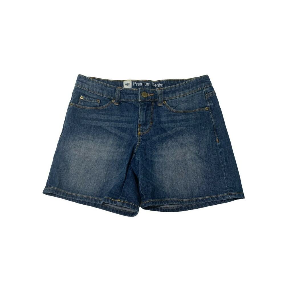 Mossimo Womens Premium Denim Jeans Shorts Size 2 (3) Low Waist Stretch Bermuda